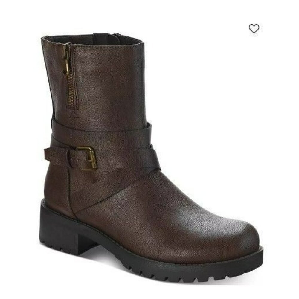 Sun + Stone Stella Moto Booties, NIB, Sz 9.5